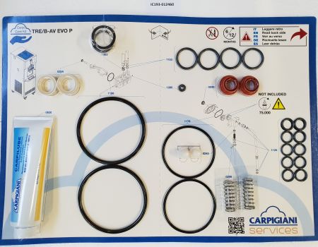 CARPIGIANI gasket set for soft serve ice cream TRBP-EVO 740