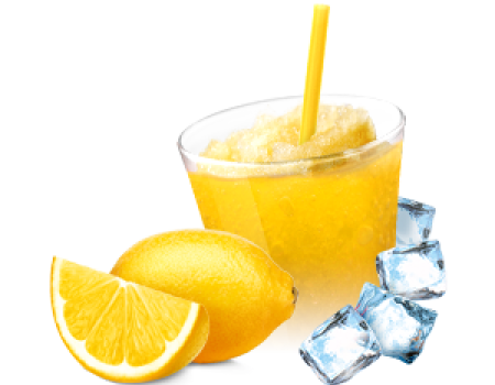 Ingredients for slush and frappé - lemon