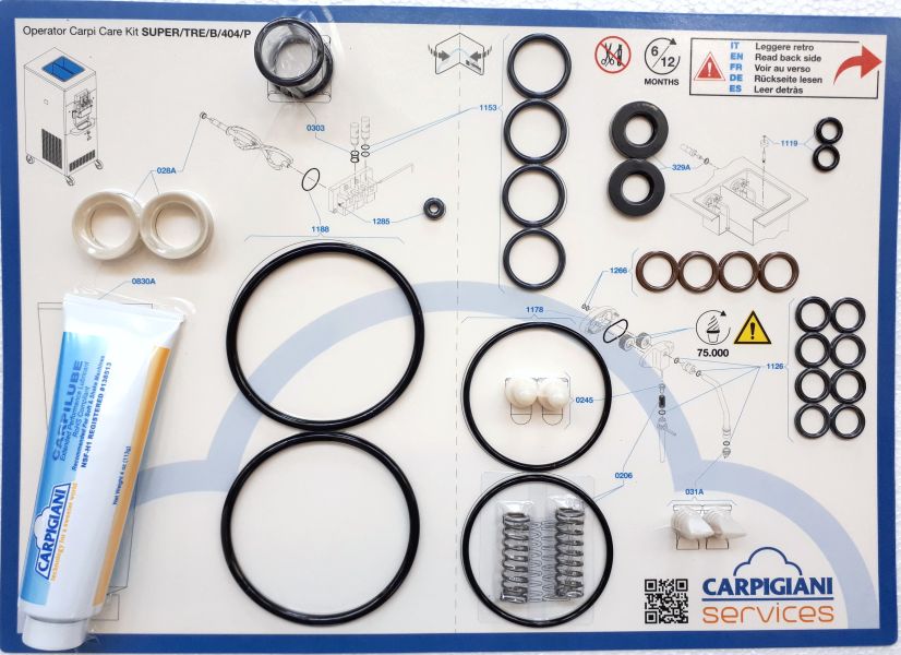 CARPIGIANI gasket set for soft serve ice cream SUPER TRBP 739