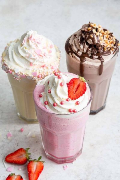 Powdered mix for milkshake