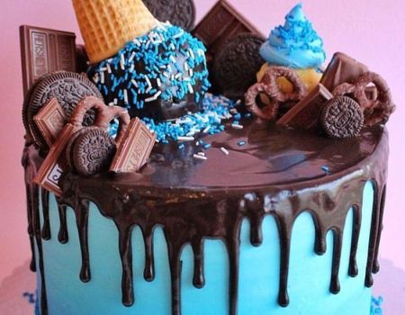 Decorative sprinkles - Smurf-blue