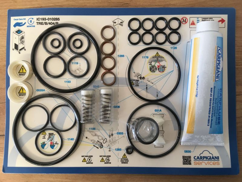 CARPIGIANI gasket set for soft serve ice cream TRBP 738