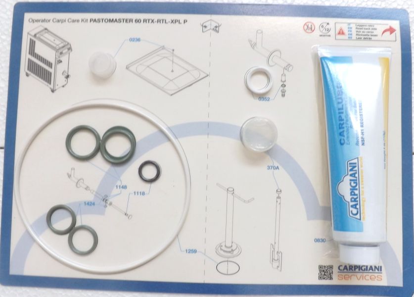 CARPIGIANI gasket set for ice cream pasteurization 744