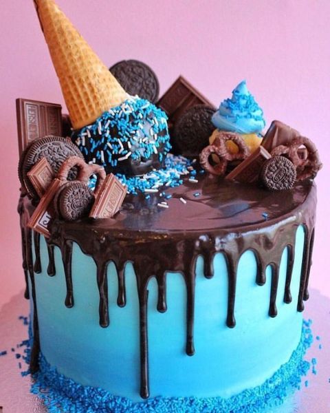 Decorative sprinkles - Smurf-blue