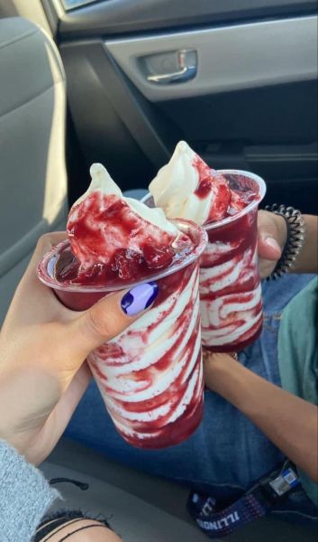 Topping, dip strawberry