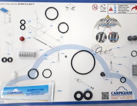 CARPIGIANI gasket set for whipped cream machine - spare parts 749