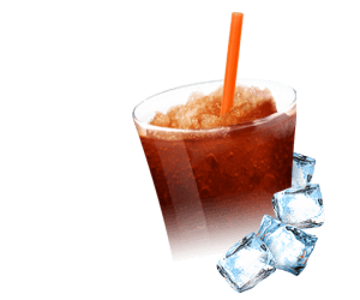 Ingredients for slush and frappé - cola