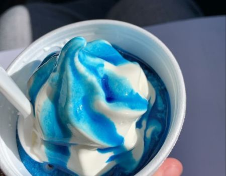 Poleva, topping modrý šmola