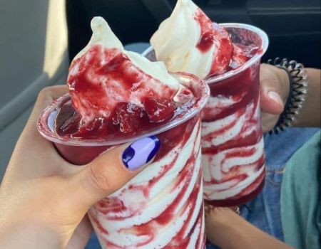 Topping, dip strawberry