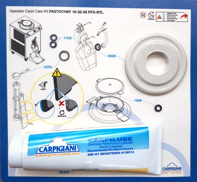 CARPIGIANI gasket set for ice cream pasteurization 746