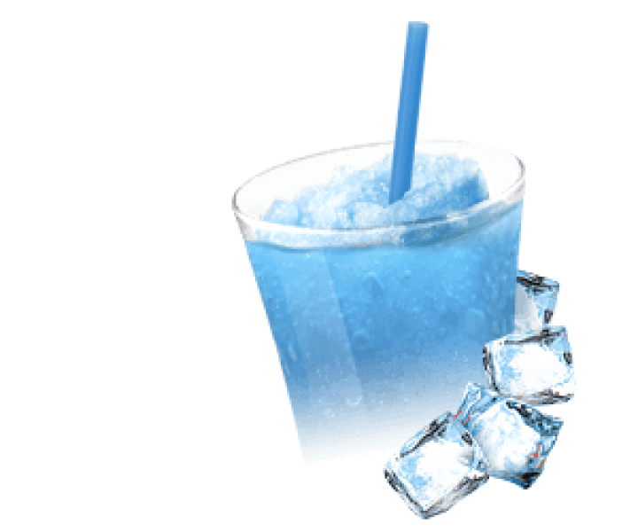 Suroviny na ľadovú drť a frappé - modrá malina