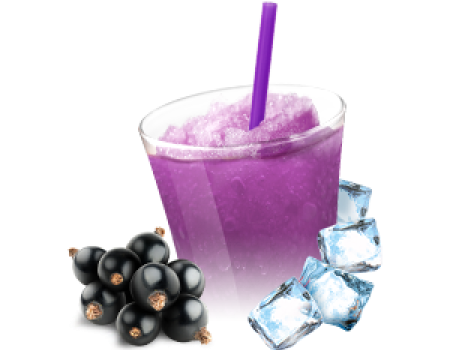 Ingredients for slush and frappé - blackcurrant